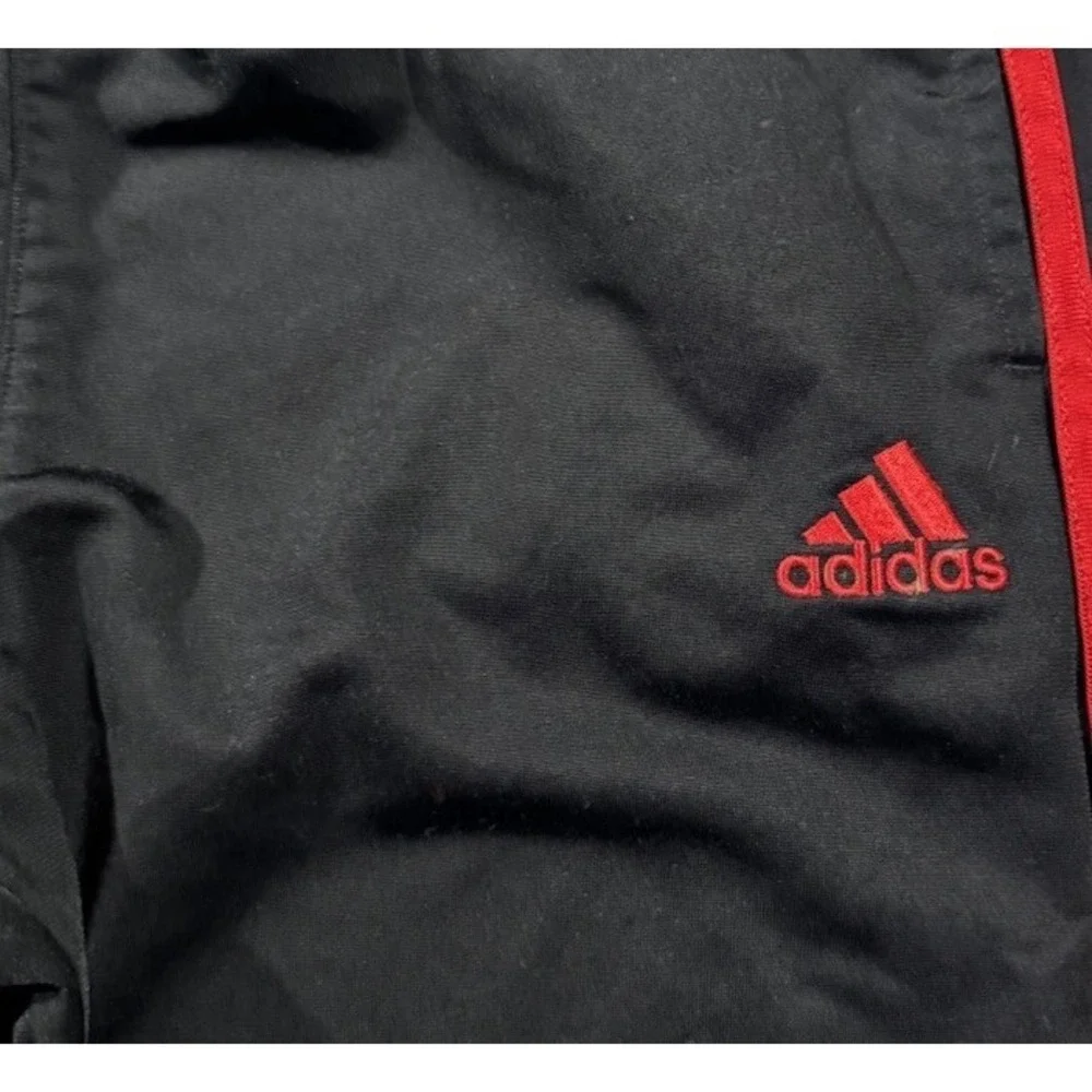 Adidas Track Pants Youth Medium Plus 10/12 Black Athletic Sportswear Athleisure